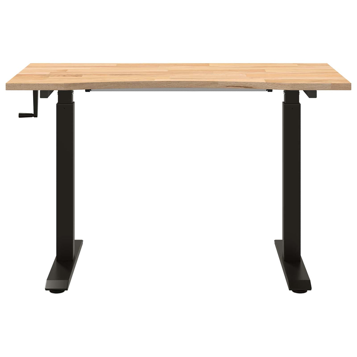 vidaXL Desk with Storage Black and Natural 120 x 60 cm Solid Oak Wood 4