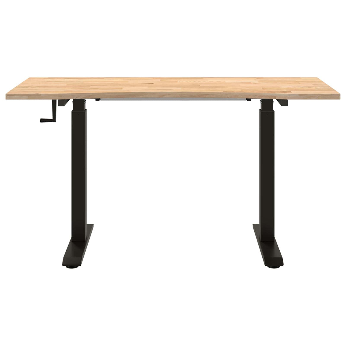 vidaXL Desk with Storage Black and Natural 140 x 60 cm Solid Oak Wood 4