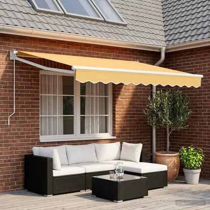 vidaXL Retractable Awning Sand 3.5 x 2 m 100% Polyester and Aluminium 1