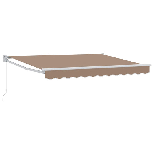 vidaXL Retractable Awning Taupe 3.5 x 2 m 100% Polyester and Aluminium 2