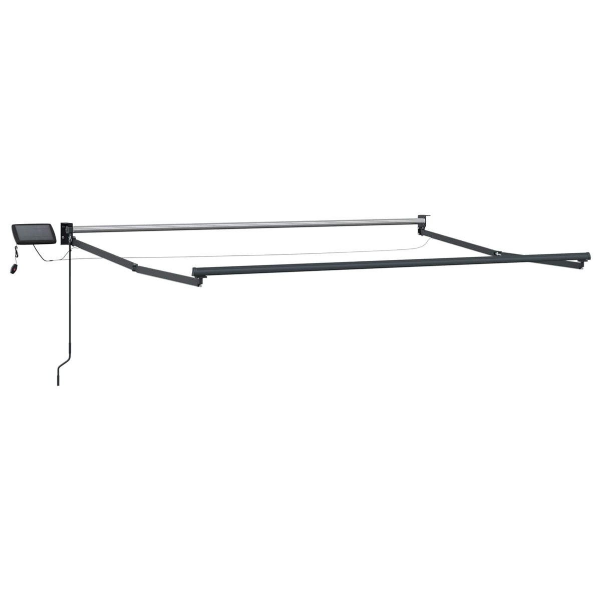 vidaXL Manual Retractable Awning with LEDs Sand 4