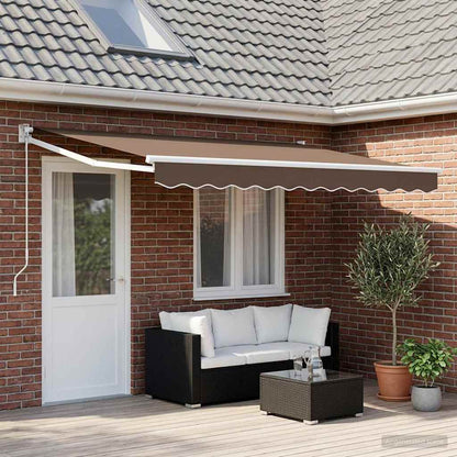 vidaXL Retractable Awning Taupe 4 x 2 m 100% Polyester and Aluminium 1