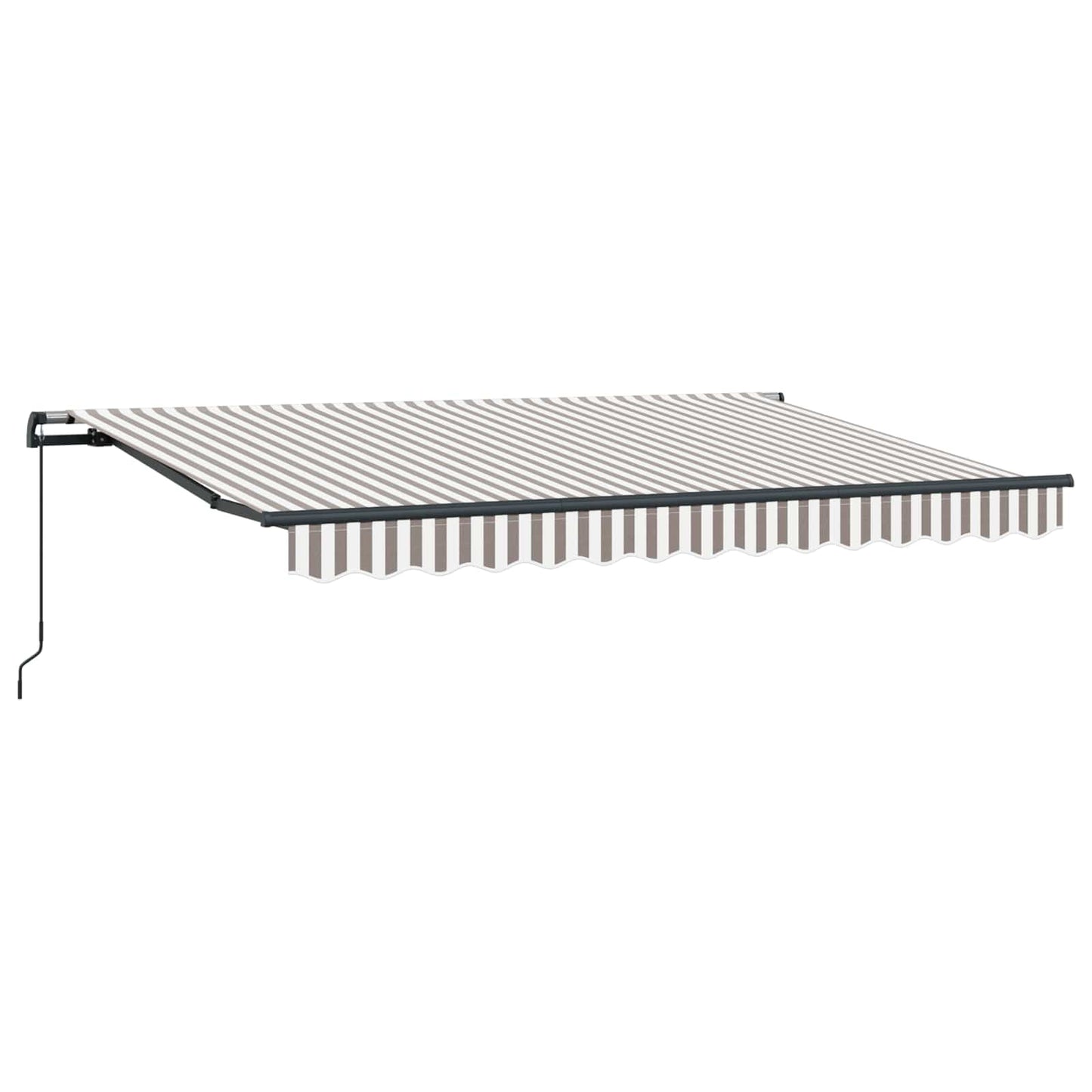 vidaXL Retractable Awning Light Grey and White 300 x 250 cm 2