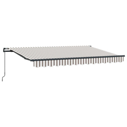 vidaXL Retractable Awning Light Grey and White 300 x 250 cm 2