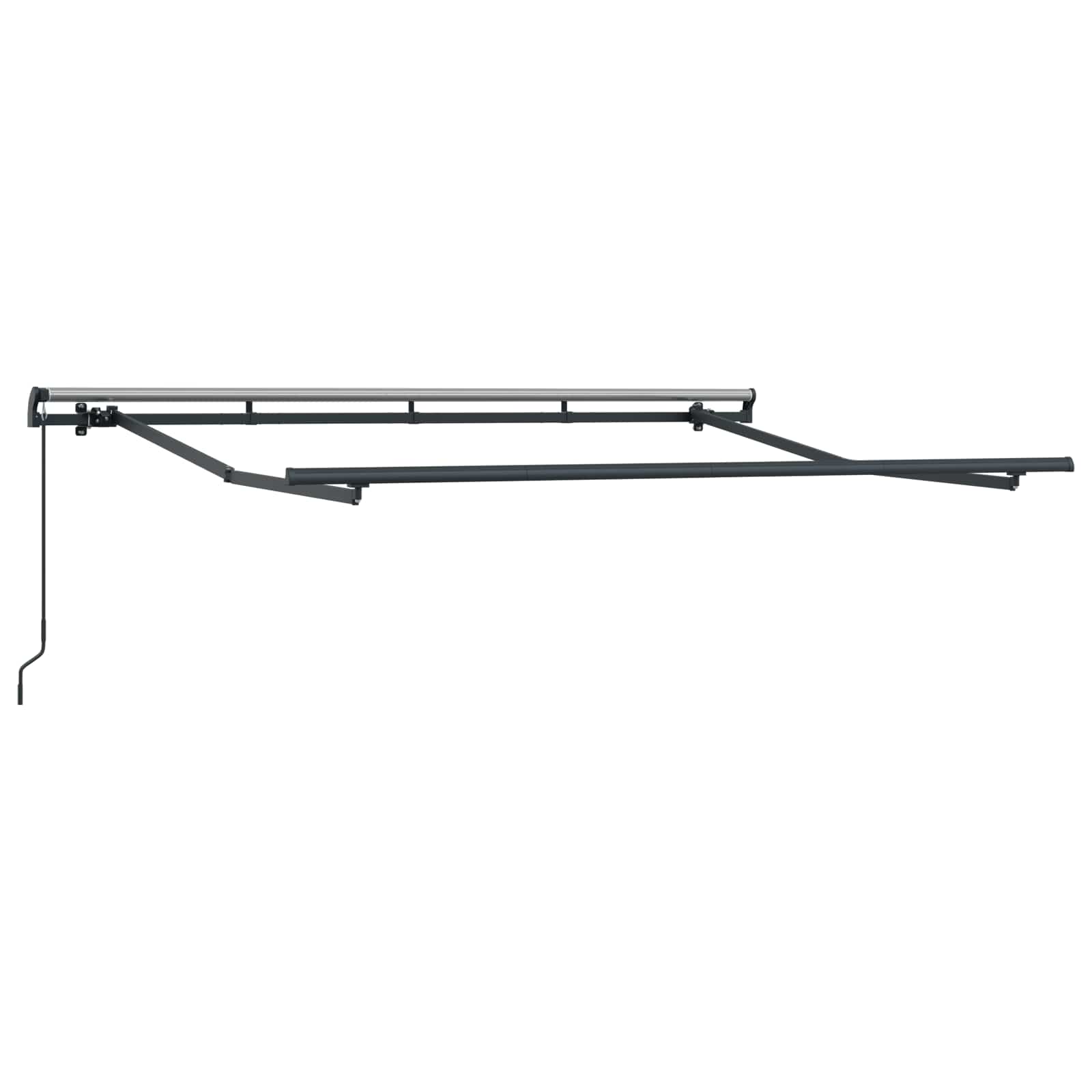 vidaXL Retractable Awning Light Grey and White 300 x 250 cm 3