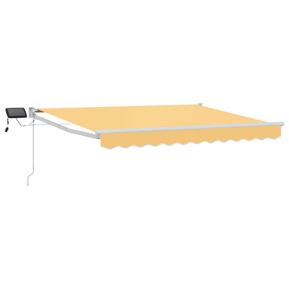 vidaXL Manual Retractable Awning with LEDs Sand 2
