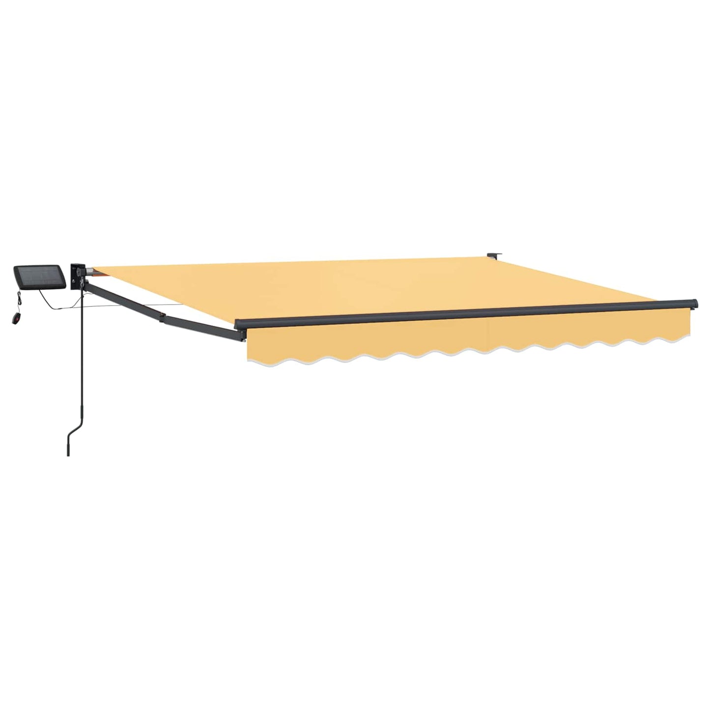 vidaXL Manual Retractable Awning with LEDs Sand 2