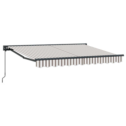 vidaXL Retractable Awning Light Grey and White 3 x 2.5 m 2