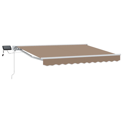 vidaXL Manual Awning Frame with LEDs Taupe 3 x 2.5 m 2