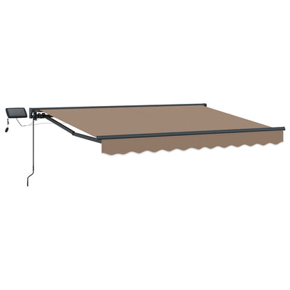 vidaXL Manual Awning Frame with LEDs Taupe 3 x 2.5 m 2