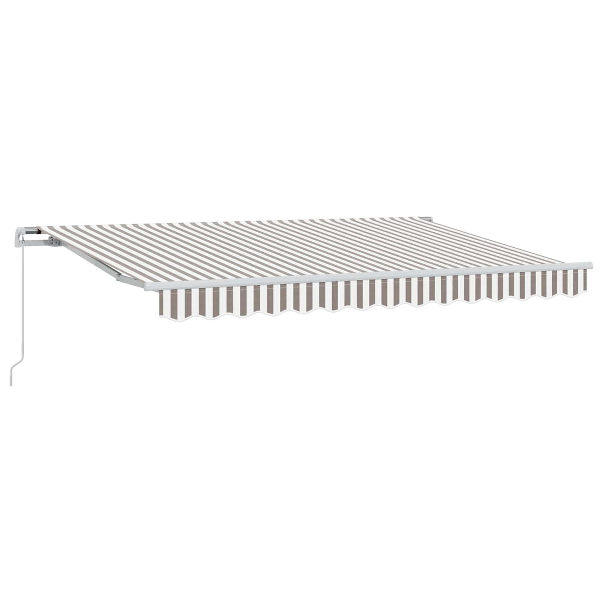 vidaXL Retractable Awning 2 pcs Light Grey and White 3.5 x 2.5 m 1