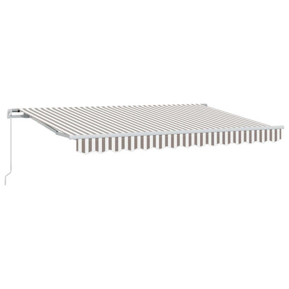 vidaXL Retractable Awning 2 pcs Light Grey and White 3.5 x 2.5 m 1