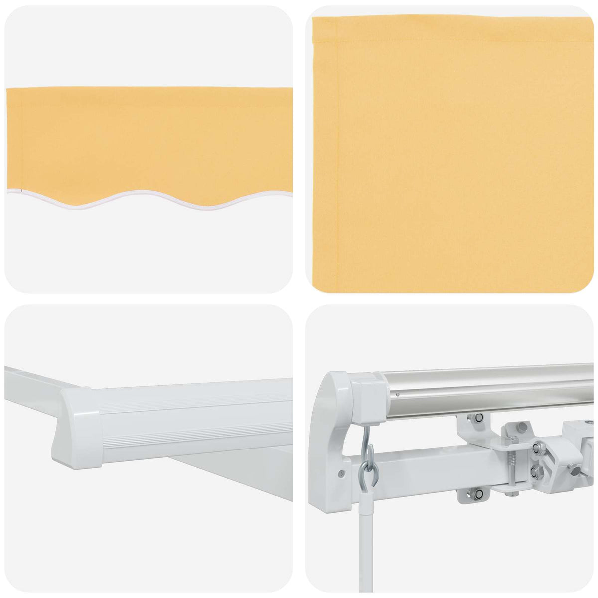 vidaXL Retractable Awning Sand 3.5 x 2.5 m Polyester and Aluminium 6