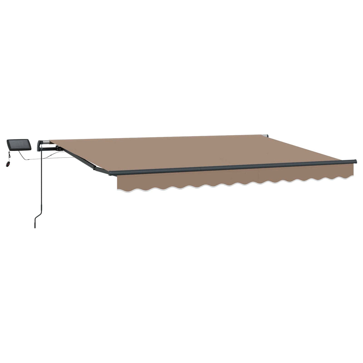 vidaXL Retractable Awning Taupe 350 x 250 cm Fabric and Aluminium 2