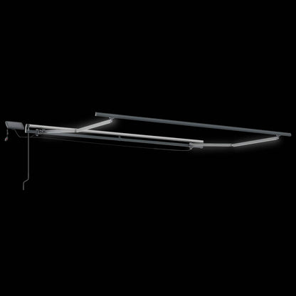 vidaXL Retractable Awning Taupe 350 x 250 cm Fabric and Aluminium 5