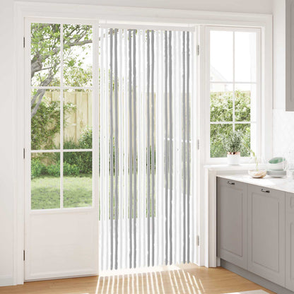 Insect Curtain 90x220 cm Chenille Light grey and white (double strip)