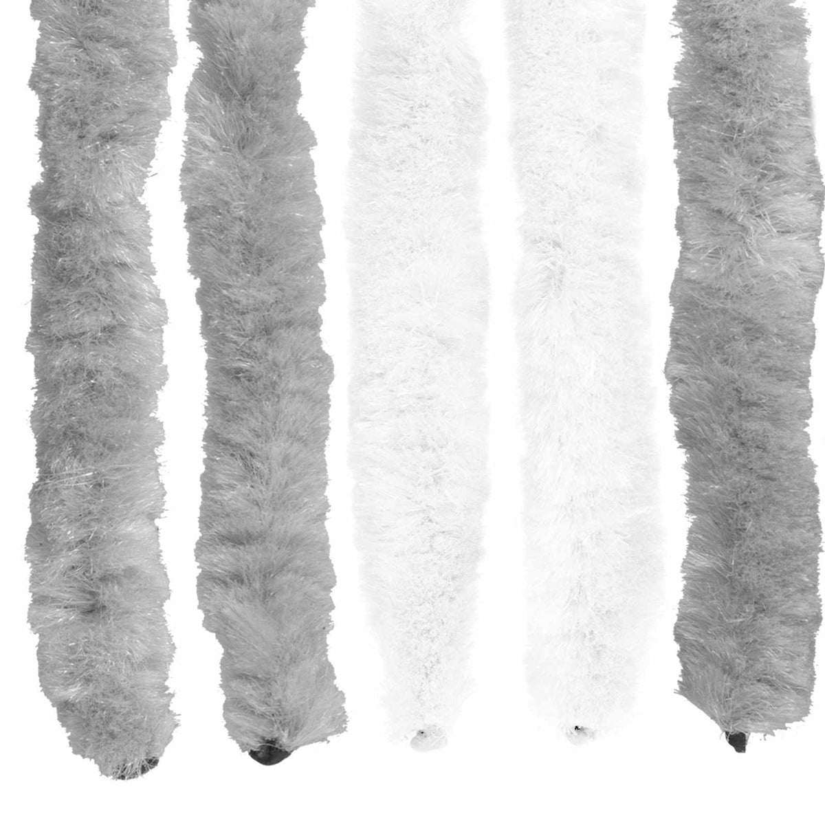 Insect Curtain 90x220 cm Chenille Grey and white (double strip)