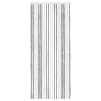 Insect Curtain 90x220 cm Chenille Grey and white (double strip)