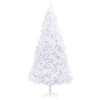 Artificial Christmas Tree with Stand White PVC and Steel Red