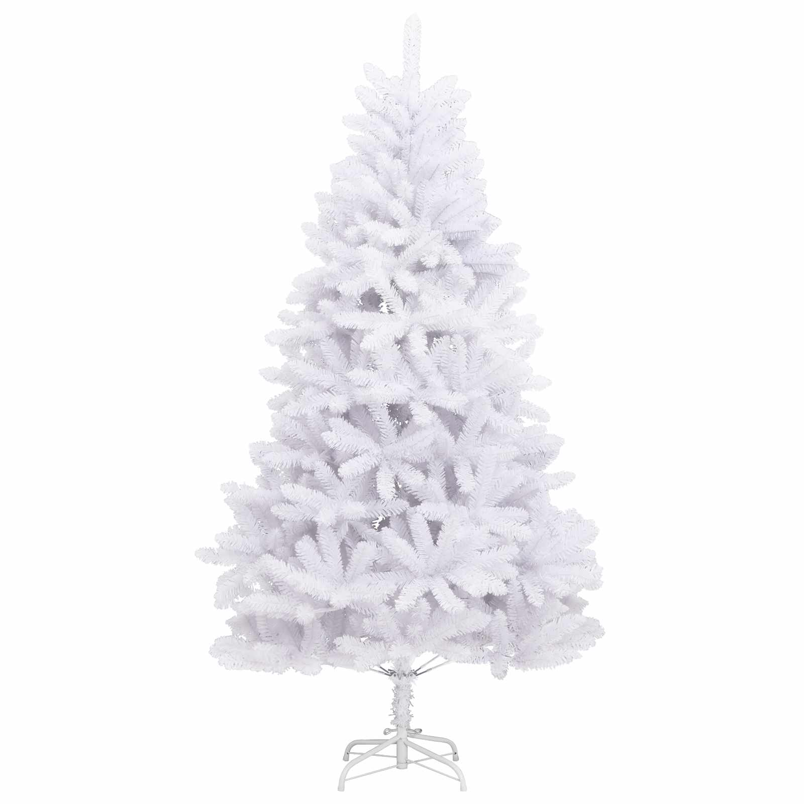 vidaXL Artificial Hinged Christmas Tree White 270 cm PVC and Steel 5