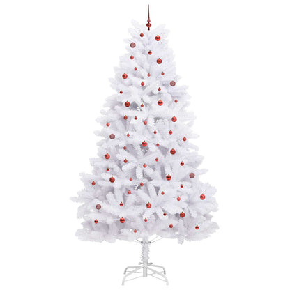 vidaXL Artificial Hinged Christmas Tree White 300 cm PVC and Steel 4