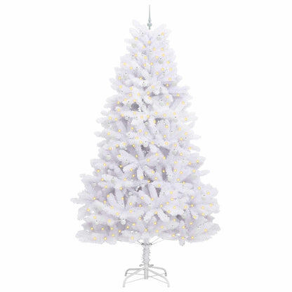 Artificial Hinged Christmas Tree White PVC and Steel 300 cm White