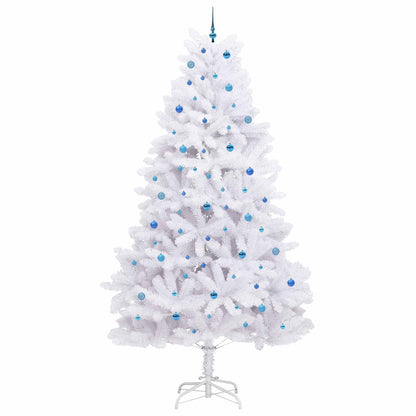 vidaXL Artificial Hinged Christmas Tree White 300 cm PVC and Steel 4
