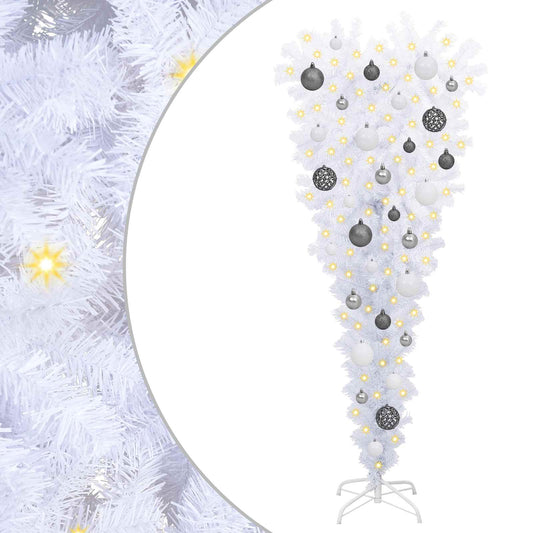 vidaXL Artificial Christmas Tree with Stand White 120 cm PVC and Steel 2