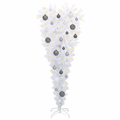 vidaXL Artificial Christmas Tree with Stand White 120 cm PVC and Steel 3