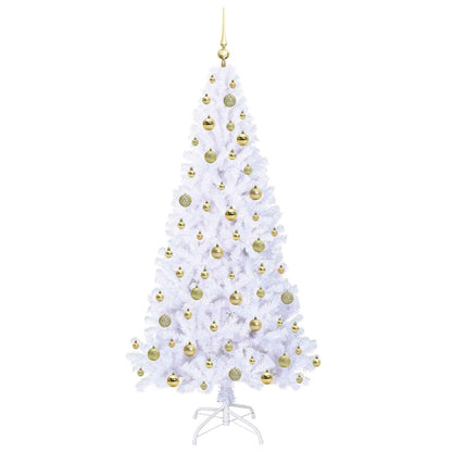 vidaXL Artificial Christmas Tree with Stand White 180 cm PVC and Steel 4