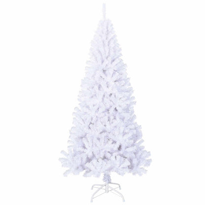 Artificial Christmas Tree with Stand White PVC and Steel 240 cm Black
