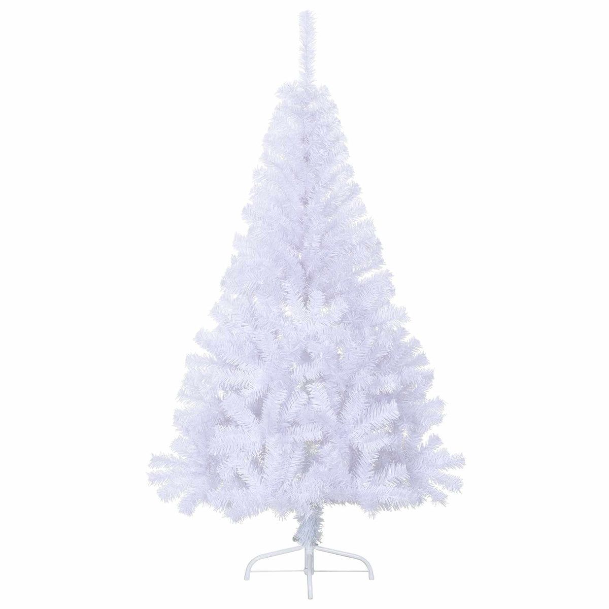 Artificial Christmas Tree with Stand White PVC and Steel Red 150 cm