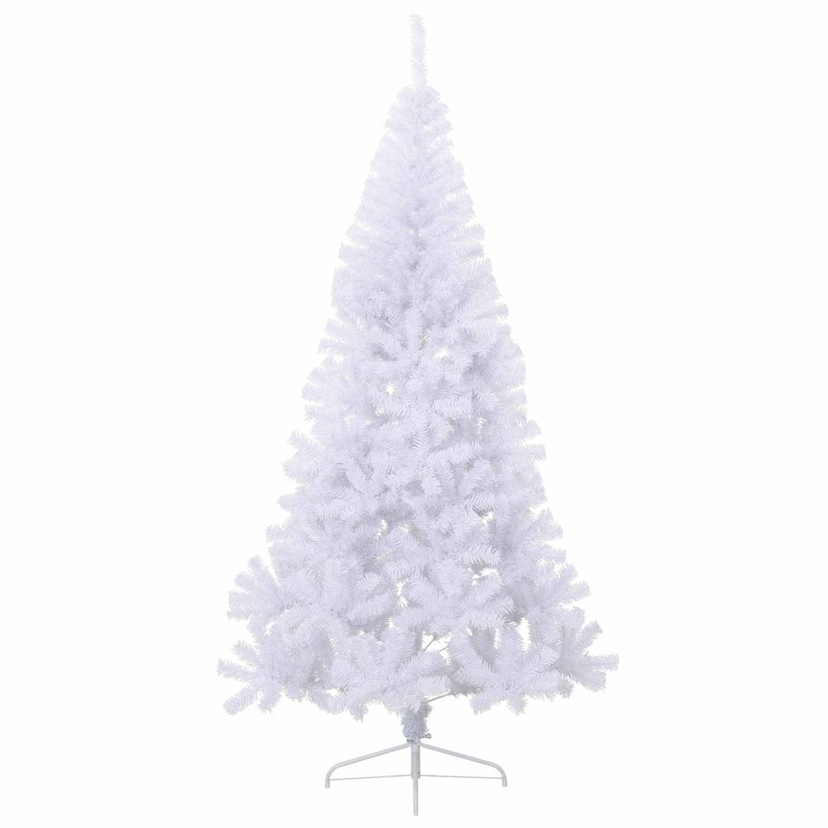 Artificial Christmas Tree with Stand White PVC and Steel Red 180 cm