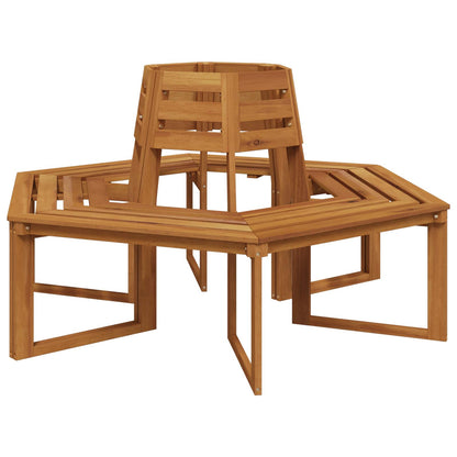 Tree Bench 160 x 70 x 86 cm Solid Acacia Wood Natural 2