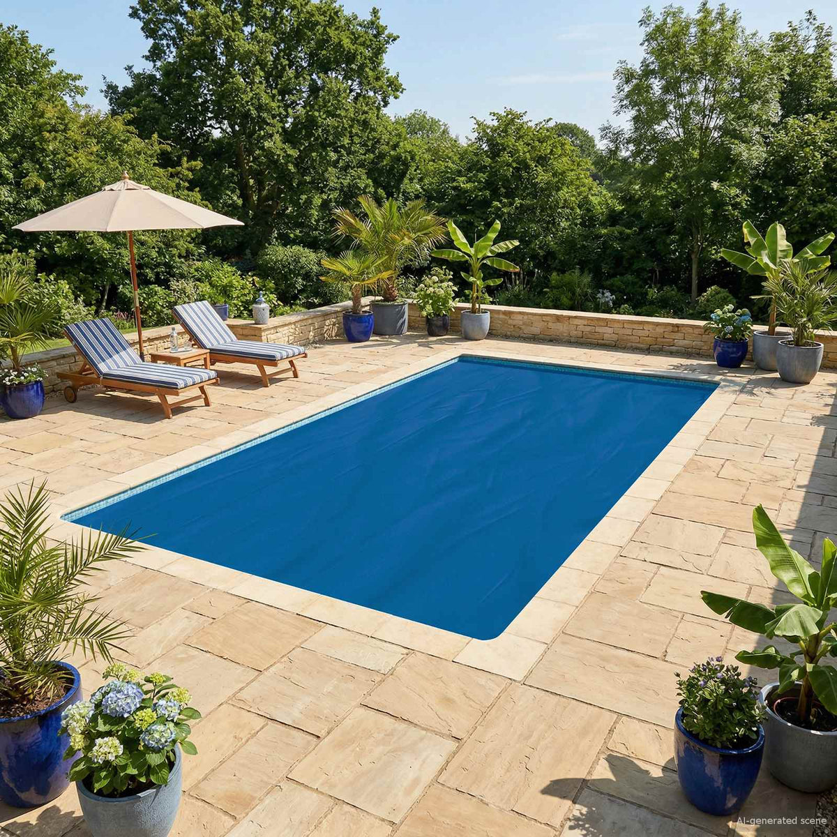 vidaXL Solar Pool Cover Heavy Quality 1000 x 600 cm 200 μm Square PE 1