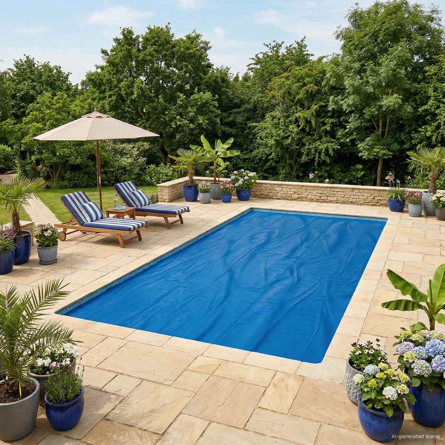 vidaXL Solar Pool Cover Heavy Quality 1000 x 600 cm 200 μm Square PE 1