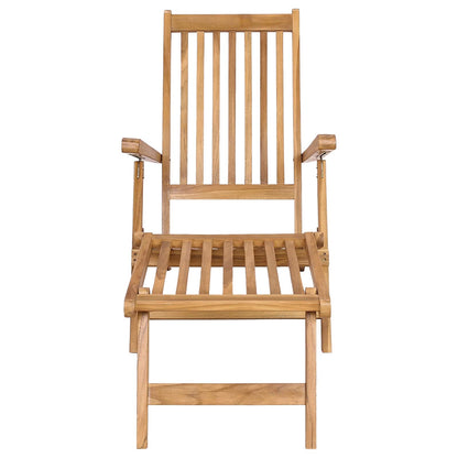 Folding Deck Natural Solid Teak Wood 2x chair