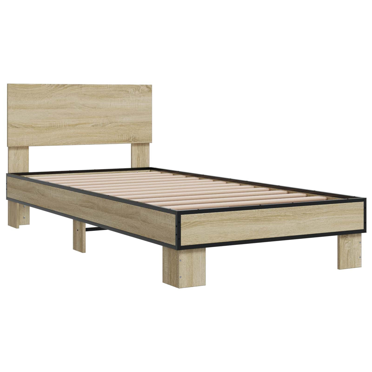 Bed Frame without Mattress Length 200 cm Sonoma oak 80 cm