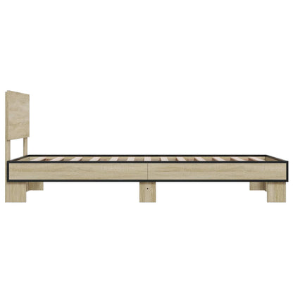 Bed Frame without Mattress Length 200 cm Sonoma oak 80 cm