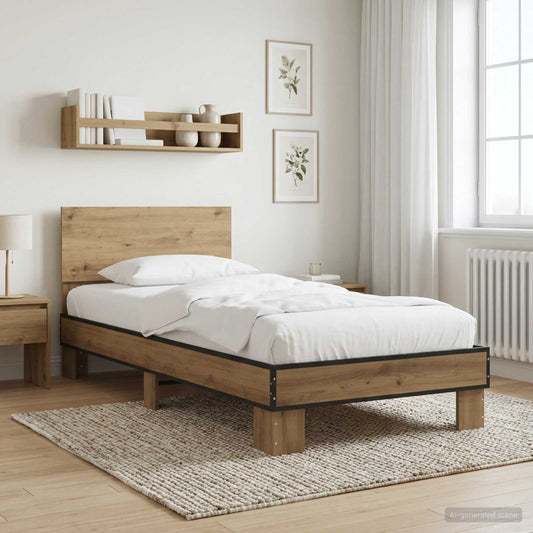 Bed Frame without Mattress Length 200 cm Artisan oak 80 cm