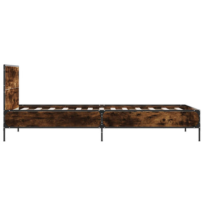 Bed Frame without Mattress Smoked Oak 80 x 200 cm