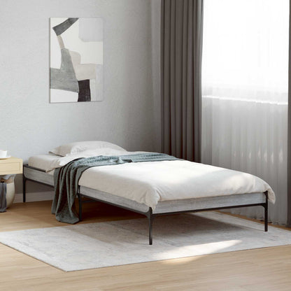 Bed Frame without Mattress Height 30 cm Length 200 cm Grey Sonoma 80 cm