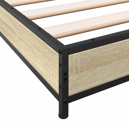 Bed Frame without Mattress Height 14.5 cm Length 200 cm Sonoma Oak 80 cm