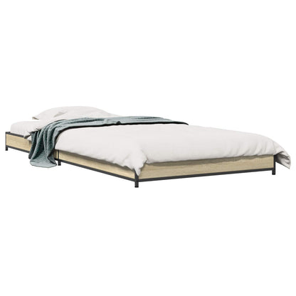 Bed Frame without Mattress Height 14.5 cm Length 200 cm Sonoma Oak 80 cm