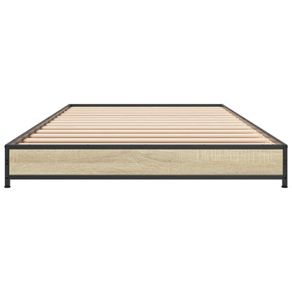 Bed Frame without Mattress Height 14.5 cm Length 200 cm Sonoma Oak 80 cm