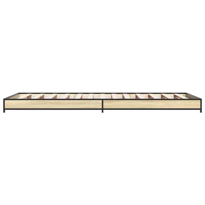 Bed Frame without Mattress Height 14.5 cm Length 200 cm Sonoma Oak 80 cm