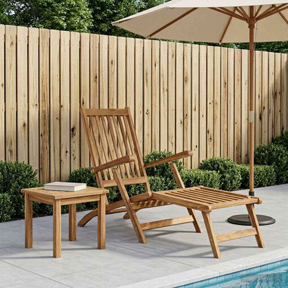 vidaXL Folding Deck Natural Solid Teak Wood