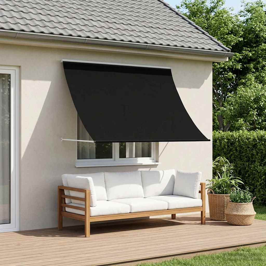 Retractable Awning 400 x 150 cm Black