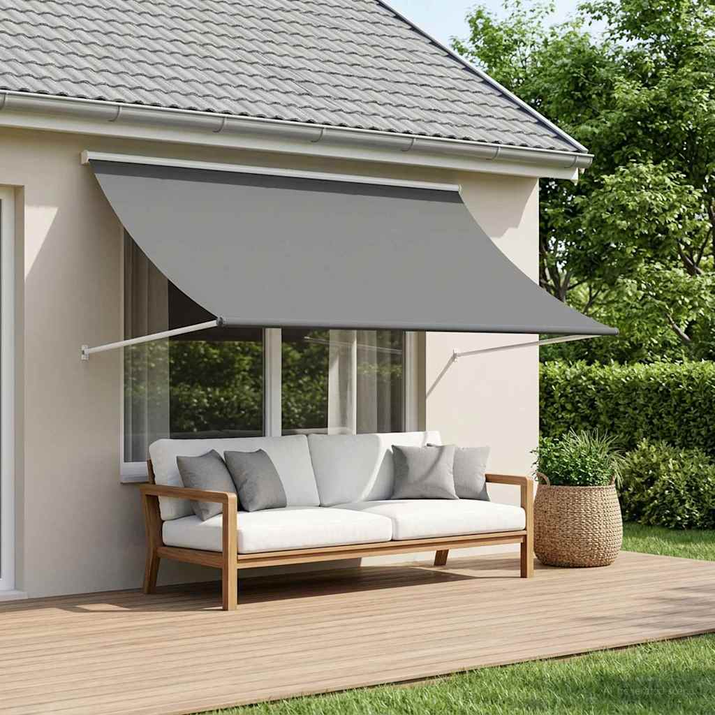 Retractable Awning 400 x 150 cm Light grey