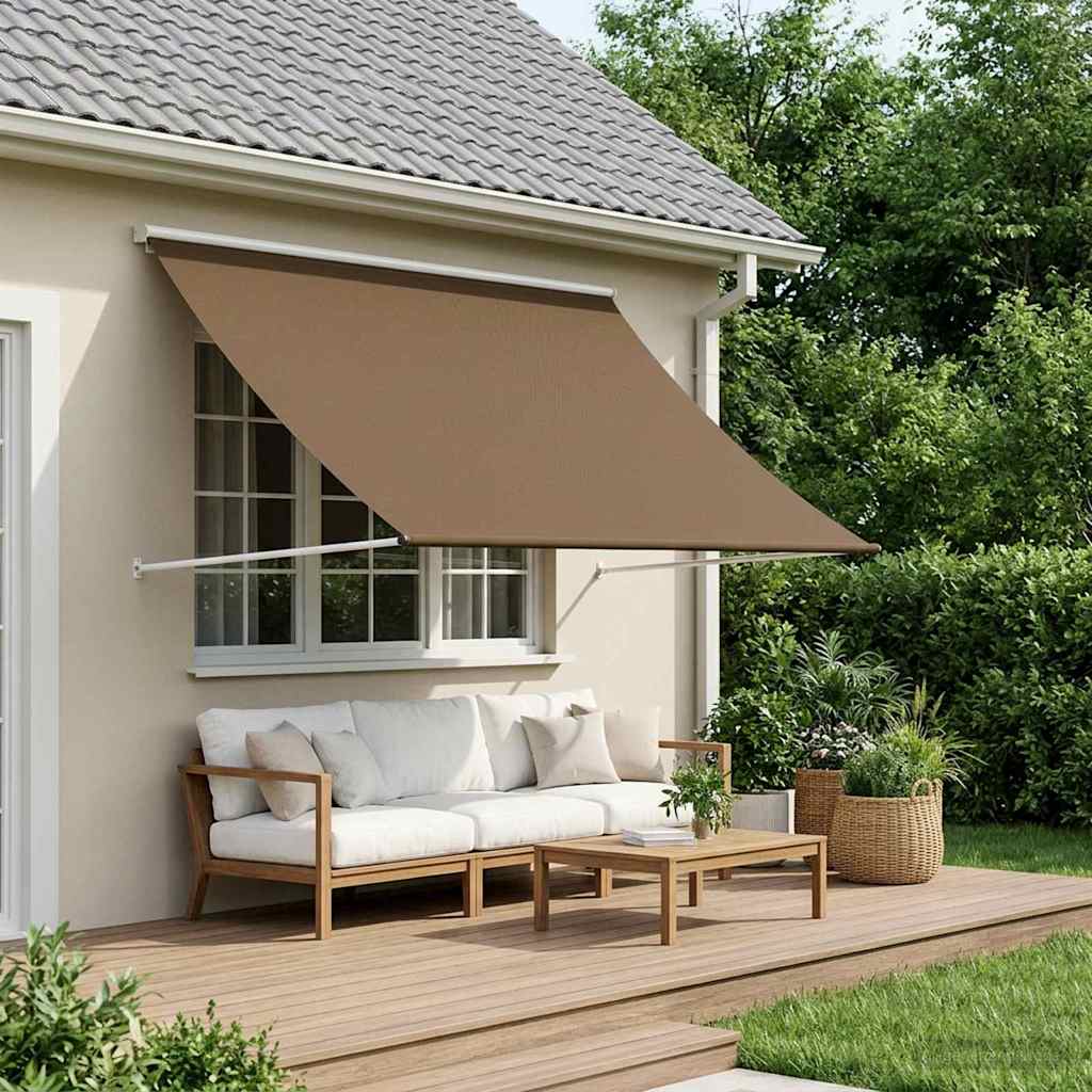 Retractable Awning 350 x 150 cm Taupe